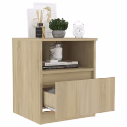 VidaXL 806164 Table de nuit et table de chevet Chêne - Vue supplémentaire 7
