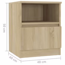 VidaXL 806164 Table de nuit et table de chevet Chêne - Vue supplémentaire 8