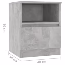 VidaXL 806165 Table de nuit et table de chevet Couleur du béton - Vue supplémentaire 7