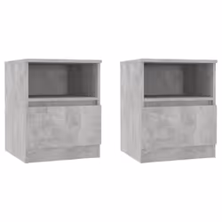 VidaXL 806166, Couleur du béton, Bois, 400 mm, 400 mm, 500 mm, 2 pièce(s)