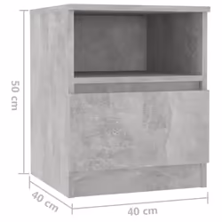 VidaXL 806166 Table de nuit et table de chevet Couleur du béton - Vue supplémentaire 8