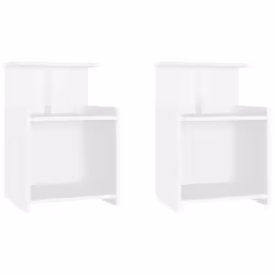VidaXL 806176, Blanc, Bois, 400 mm, 350 mm, 600 mm, 2 pièce(s)
