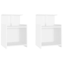 VidaXL 806176 Table de nuit et table de chevet Blanc