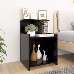 VidaXL 806177 Table de nuit et table de chevet Noir - Vue supplémentaire 2