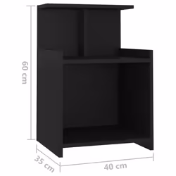 VidaXL 806177 Table de nuit et table de chevet Noir - Vue supplémentaire 6