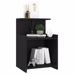 VidaXL 806178 Table de nuit et table de chevet Noir - Vue supplémentaire 4