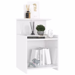 VidaXL 806187 Table de nuit et table de chevet Blanc