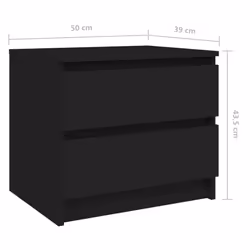 VidaXL 806195 Table de nuit et table de chevet Noir - Vue supplémentaire 6