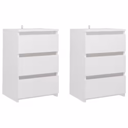 VidaXL 806212, Blanc, Bois, 400 mm, 350 mm, 625 mm, 2 pièce(s)