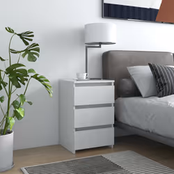 VidaXL 806212 Table de nuit et table de chevet Blanc