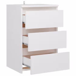VidaXL 806212 Table de nuit et table de chevet Blanc - Vue supplémentaire 5