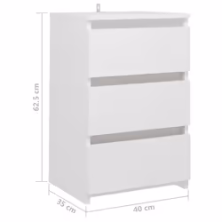 VidaXL 806212 Table de nuit et table de chevet Blanc - Vue supplémentaire 7