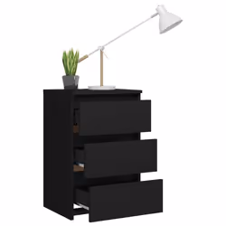 VidaXL 806213 Table de nuit et table de chevet Noir - Vue supplémentaire 5