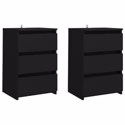 VidaXL 806214, Noir, Bois, 400 mm, 350 mm, 625 mm, 2 pièce(s)