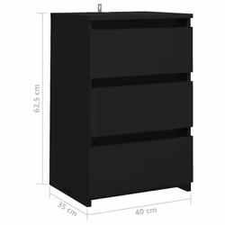 VidaXL 806214 Table de nuit et table de chevet Noir - Vue supplémentaire 7