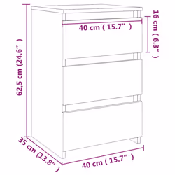 VidaXL 806217 Table de nuit et table de chevet Chêne - Vue supplémentaire 8