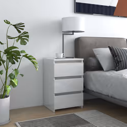 VidaXL 806223 Table de nuit et table de chevet Blanc