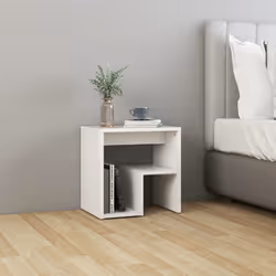 VidaXL 806329 Table de nuit et table de chevet Blanc