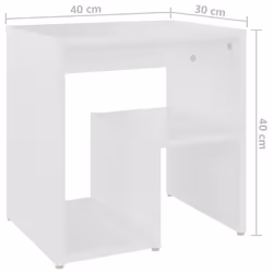 VidaXL 806329 Table de nuit et table de chevet Blanc - Vue supplémentaire 6