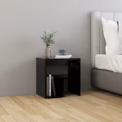 VidaXL 806331 Table de nuit et table de chevet Noir - Vue supplémentaire 6