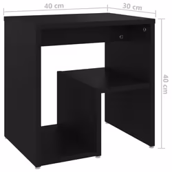 VidaXL 806331 Table de nuit et table de chevet Noir - Vue supplémentaire 8