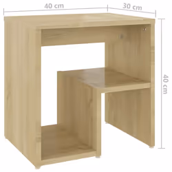 VidaXL 806334 Table de nuit et table de chevet Chêne - Vue supplémentaire 6