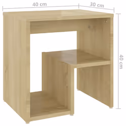 VidaXL 806335 Table de nuit et table de chevet Chêne - Vue supplémentaire 6