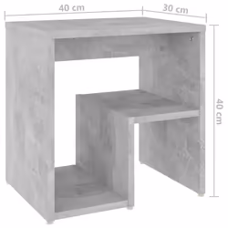 VidaXL 806336 Table de nuit et table de chevet Couleur du béton - Vue supplémentaire 6
