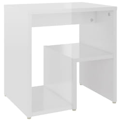 VidaXL 806340 Table de nuit et table de chevet Blanc