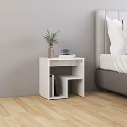 VidaXL 806340 Table de nuit et table de chevet Blanc