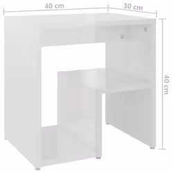 VidaXL 806340 Table de nuit et table de chevet Blanc - Vue supplémentaire 6
