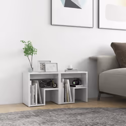 VidaXL 806341 Table de nuit et table de chevet Blanc