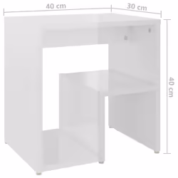 VidaXL 806341 Table de nuit et table de chevet Blanc - Vue supplémentaire 8