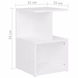 VidaXL 806346 Table de nuit et table de chevet Blanc - Vue supplémentaire 6