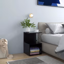 VidaXL 806349 Table de nuit et table de chevet Noir
