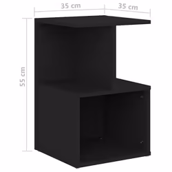 VidaXL 806349 Table de nuit et table de chevet Noir - Vue supplémentaire 6