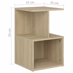 VidaXL 806352 Table de nuit et table de chevet Chêne - Vue supplémentaire 6
