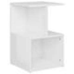 vidaXL Table de chevet blanc brillant 35x35x55 cm bois d'ingénierie - TU