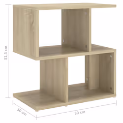 VidaXL 806370 Table de nuit et table de chevet Chêne - Vue supplémentaire 7