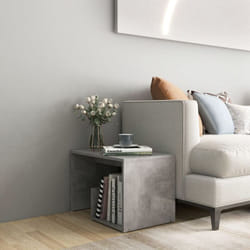 Vidaxl - Table d'appoint Gris béton 59x36x38 cm Aggloméré