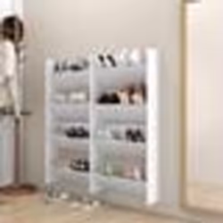 vidaXL Armoires à chaussures murales 4 pcs blanc bois d'ingénierie - TU
