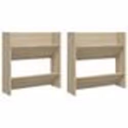 vidaXL Armoires à chaussures murales 2 pcs Chêne Sonoma 60x18x60 cm - TU
