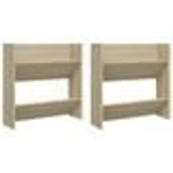 vidaXL Armoires à chaussures murales 2 pcs Chêne Sonoma 60x18x60 cm - TU