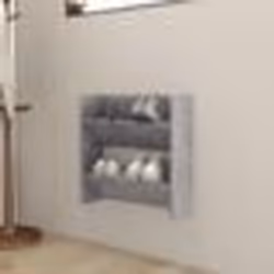 vidaXL Armoire à chaussures murale Gris béton 60x18x60 cm Aggloméré - TU