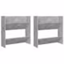 vidaXL Armoires à chaussures murales 2 pcs Gris béton 60x18x60 cm - TU