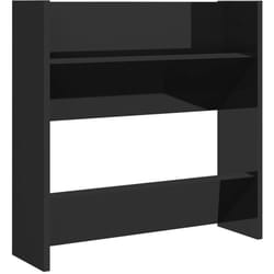 Vidaxl - Armoire à chaussures murale noir brillant bois d'ingénierie