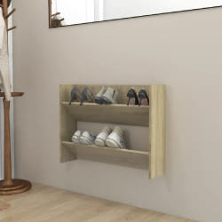 VidaXL Armoire à Chaussures Murale - Chêne