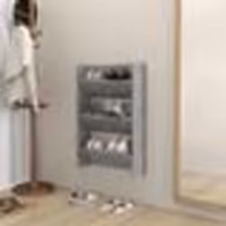 vidaXL Armoire à chaussures murale Gris béton 60x18x90 cm Aggloméré - TU