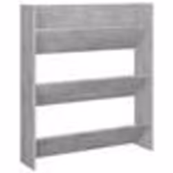vidaXL Armoire à chaussures murale Gris béton 80x18x90 cm Aggloméré - TU