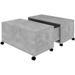 Vidaxl - Table basse gris béton 75x75x38 cm bois d'ingénierie